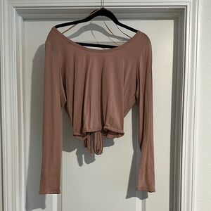 Lululemon Women's Long Sleeve Tie-Front Top - Pink